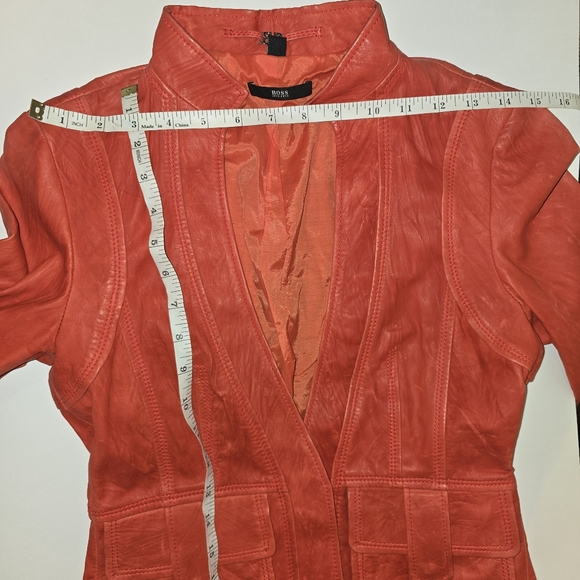 Hugo Boss Red Leather Jacket - Picture 11 of 13